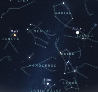 Tähistaevas lõunakaares detsembrikuu südaöö aegu